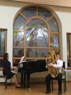 Viesturs Šēnbergs - tuba (5.klase), pedagogs Arturs Kloppe, 14.12.2018.