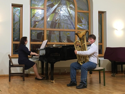 Aleksis Plotka - tuba (3.klase), pedagogs Arturs Kloppe, 14.12.2018.