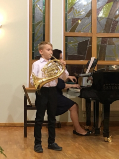 Rihards Raiens Jefimovs - mežrags (2.klase), pedagogs Arturs Kloppe, 14.12.2018.