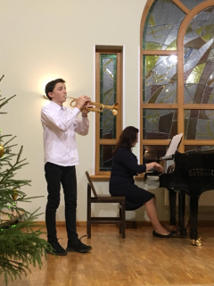 Mārtiņš Veigurs - trompete (5.klase), Antons Zaharāns, 14.12.2018.