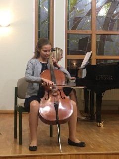 Emīlija Dreimane - čells (5.klase), pedagogs Iveta Graubiņa - Zviedre, 14.12.2018.
