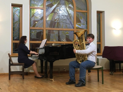 Aleksis Plotka (tuba, 3.klase), pedagogs Arturs Kloppe, 14.12.2018.